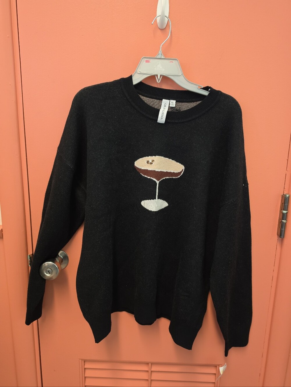 NWT Espresso Martini Cocktail Women's Size XL Crewneck Sweater Grace + Karma